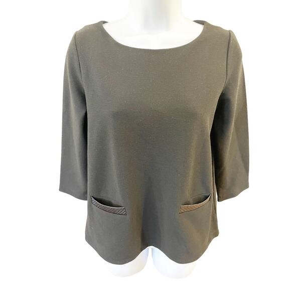 Club Monaco Black Structural Top Size Small - Picture 2 of 11